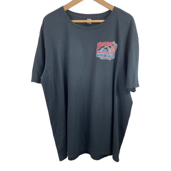 Harpoon Harry's Crab House Pigeon Forge Mens 2XL Black Short Sleeve T-shirt - Picture 1 of 7